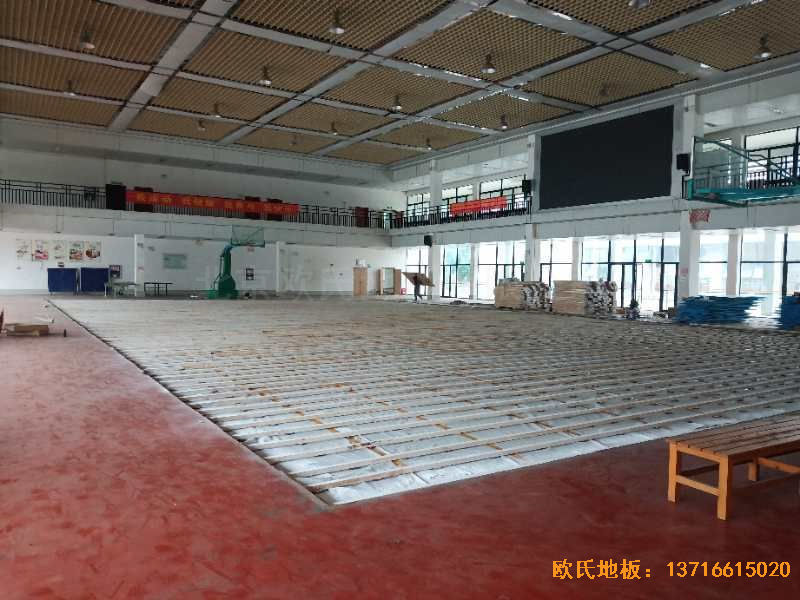 廣西來(lái)賓市較好的中學(xué)體育地板安裝案例