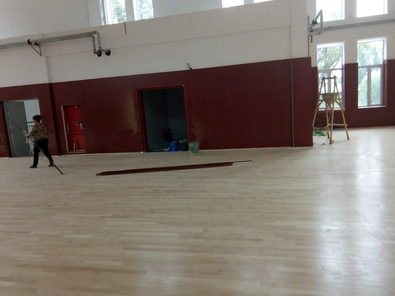 濱州南海小學(xué)籃球館項目安裝流程