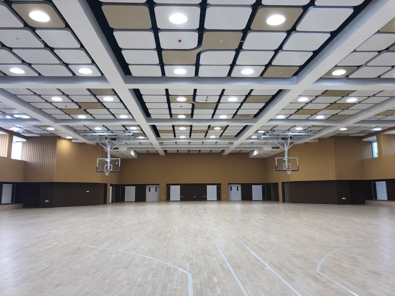 北京昌平新東方外國語學(xué)校體育館木地板施工案例5