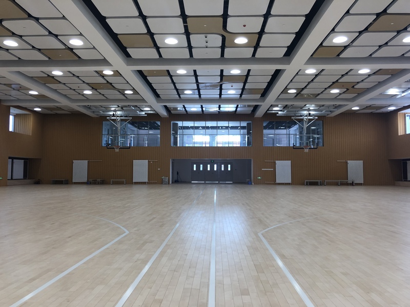 北京昌平新東方外國語學(xué)校體育館木地板施工案例6